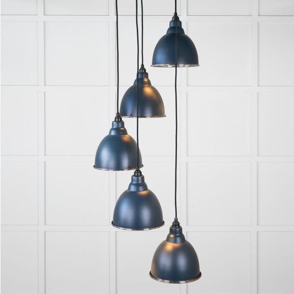 From The Anvil Lighting Dusk Hammered Nickel Brindley Cluster Pendant