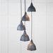 From The Anvil Lighting Slate Hammered Nickel Brindley Cluster Pendant