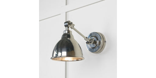 From The Anvil Lighting Nickel Hammered Nickel Brindley Wall Light