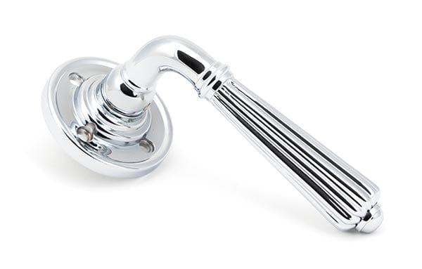 From The Anvil Handles Polished Chrome Hinton Lever on Rose Set - Unsprung