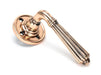 From The Anvil Handles Polished Bronze Hinton Lever on Rose Set - Unsprung