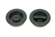 From The Anvil Flush Pull Handles 60mm Matt Black  Art Deco Round Pull - Privacy Set