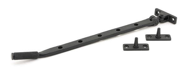 From The Anvil Window Hardware 12" Matt Black Brompton Stay