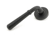 From The Anvil Handles Beehive Matt Black Hammered Newbury Lever on Rose Set (Plain) - Unsprung