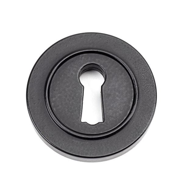 From The Anvil Escutcheons Plain Matt Black Round Escutcheon