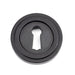 From The Anvil Escutcheons Art Deco Matt Black Round Escutcheon