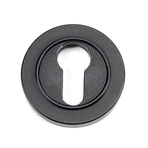 From The Anvil Escutcheons Plain Matt Black Round Euro Escutcheon