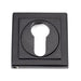 From The Anvil Escutcheons Square Matt Black Round Euro Escutcheon