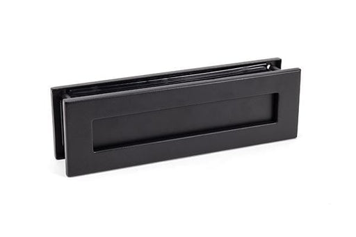 From The Anvil Letter Plates Matt Black Matt Black Traditional Letterbox