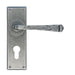 From The Anvil Handles Euro Pewter Avon Lever Lock Set