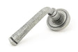 From The Anvil Handles Art Deco Pewter Avon Round Lever on Rose Set (Plain) - Unsprung