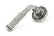 From The Anvil Handles Beehive Pewter Avon Round Lever on Rose Set (Plain) - Unsprung