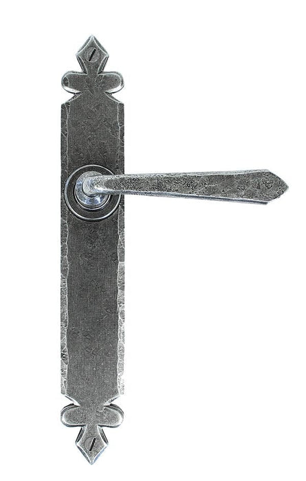 From The Anvil Handles Latch Pewter Cromwell Lever Lock Set