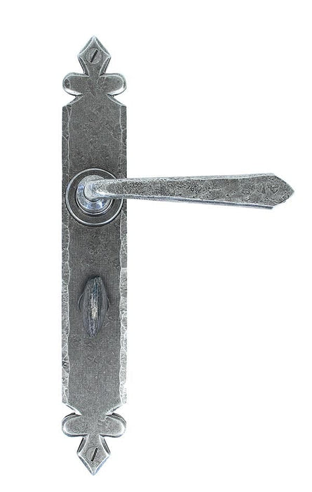 From The Anvil Handles Bathroom Pewter Cromwell Lever Lock Set