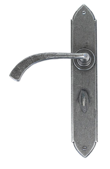 From The Anvil Handles Bathroom Pewter Gothic Curved Sprung Lever