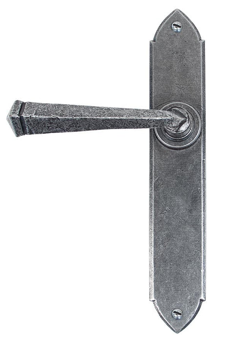 From The Anvil Handles Latch Pewter Gothic Lever Lock Set