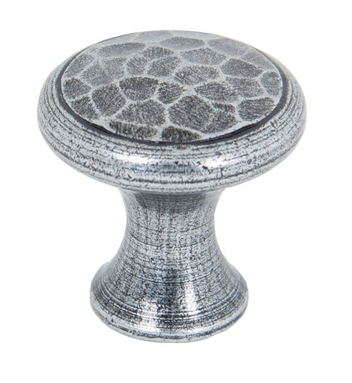 From The Anvil Cupboard Knob Pewter Pewter Hammered Cupboard Knob - Small