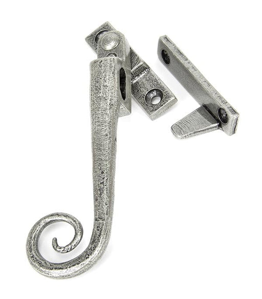 From The Anvil Window Hardware Left Hand Pewter Locking Night-Vent Monkeytail Fastener - LH