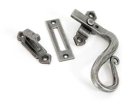 From The Anvil Window Hardware Right Hand Pewter Locking Shepherd's Crook Fastener