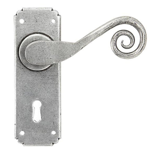 From The Anvil Handles Lock Pewter Monkeytail Lever Lock Set