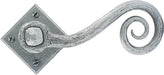 From The Anvil Handles Pewter Pewter Monkeytail Lever on Rose Set (Diamond)