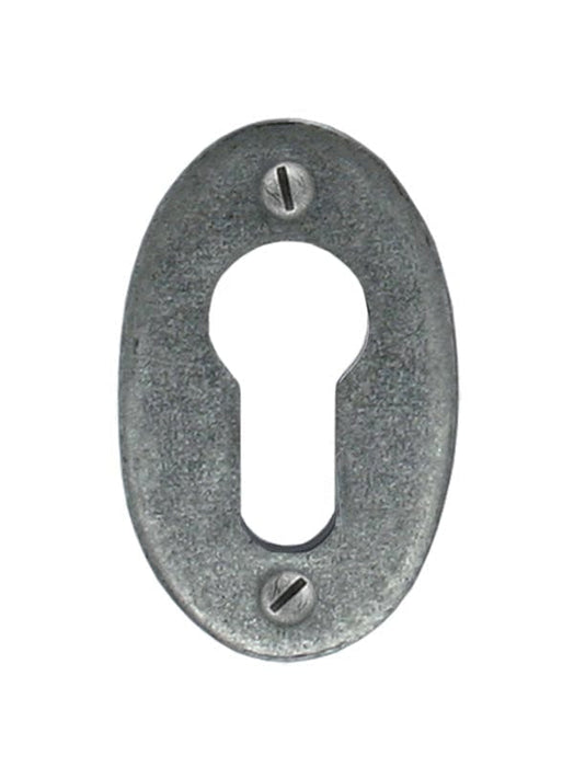 From The Anvil Escutcheons Pewter Pewter Oval Euro Escutcheon