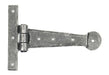 From The Anvil Hinges 6" Pewter Penny End Hinge Front (pair)