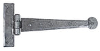 From The Anvil Hinges 9" Pewter Penny End Hinge Front (pair)