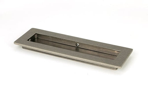 From The Anvil Flush Pull Handles 175mm Pewter  Plain Rectangular Pull