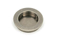 From The Anvil Flush Pull Handles 60mm Pewter  Plain Round Pull