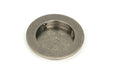 From The Anvil Flush Pull Handles 75mm Pewter  Plain Round Pull