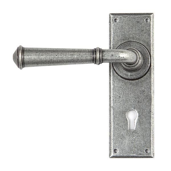 From The Anvil Handles Lock Pewter Regency Lever Lock set