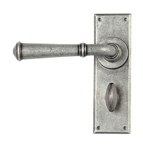 From The Anvil Handles Bathroom Pewter Regency Lever Lock set