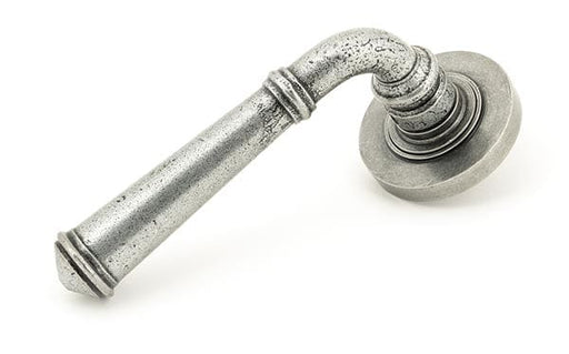 From The Anvil Handles Plain Pewter Regency Lever on Rose Set (Plain) - UnsprunG