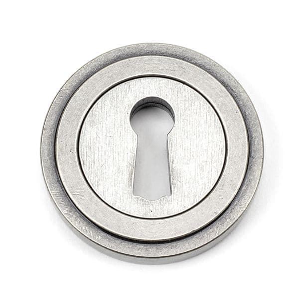 From The Anvil Escutcheons Art Deco Pewter Round Escutcheon