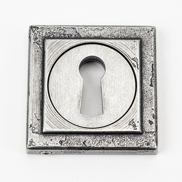 From The Anvil Escutcheons Square Pewter Round Escutcheon