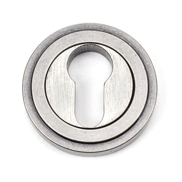 From The Anvil Escutcheons Pewter Pewter Round Euro Escutcheon