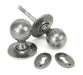 From The Anvil Knobs Pewter Pewter Round Mortice/Rim Knob Set