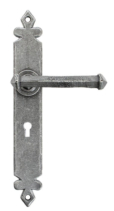 From The Anvil Handles Lock Pewter Tudor Lever Lock Set