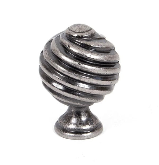 From The Anvil Cupboard Knob Pewter Pewter Twist Cupboard Knob