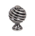 From The Anvil Cupboard Knob Pewter Pewter Twist Cupboard Knob