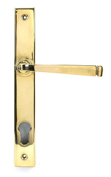 From The Anvil Multi Point Locks Slimline Polished Brass Avon Slimline Lever Espag. Lock Set