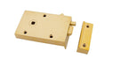 From The Anvil Rim Locks LH Polished Brass Bathroom Latch