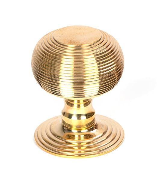 From The Anvil Knobs Beehive Polished Brass Beehive Centre Door Knob