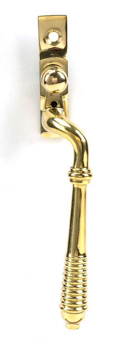 From The Anvil Window Hardware RH Polished Brass Reeded Espag