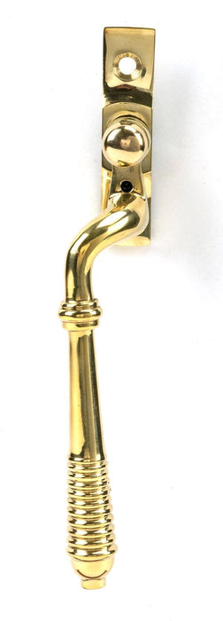 From The Anvil Window Hardware LH Polished Brass Reeded Espag