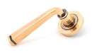 From The Anvil Handles Plain Polished Bronze Avon Round Lever on Rose Set (Plain) - Unsprung