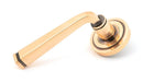 From The Anvil Handles Art Deco Polished Bronze Avon Round Lever on Rose Set (Plain) - Unsprung