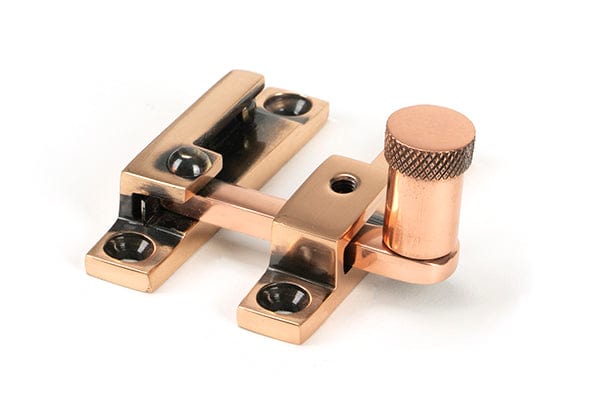 From The Anvil Window Hardware Brompton Narrow Polished Bronze Brompton Quadrant Fastener - Narrow