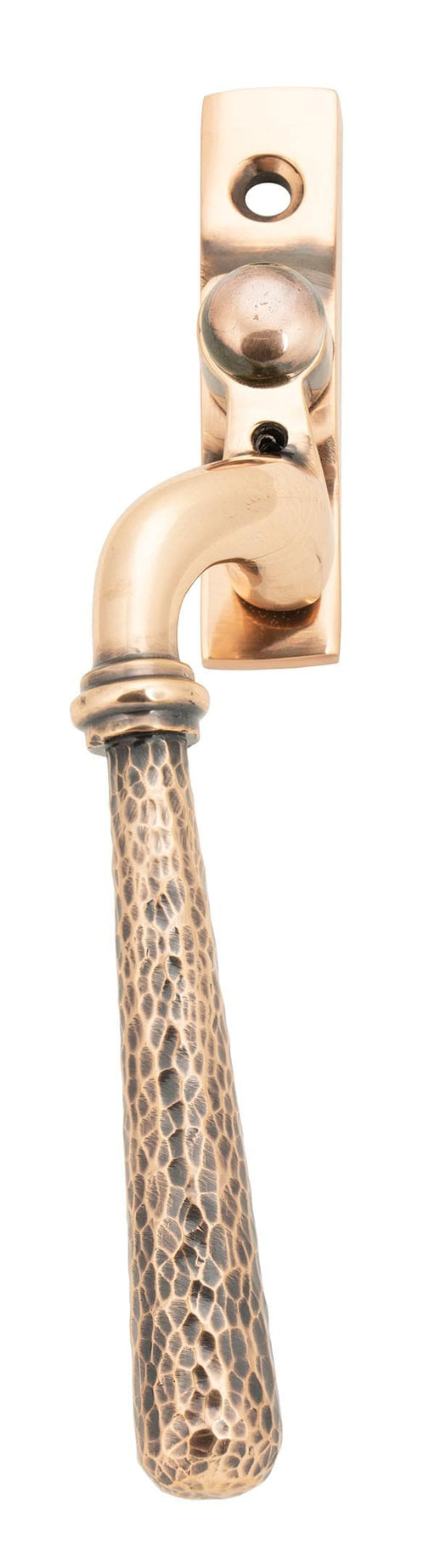 From The Anvil Window Hardware Left Hand Polished Bronze Hammered Newbury Espag